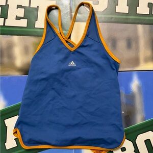Vintage Adidas Dual-Tone Blue and yellow Tank
